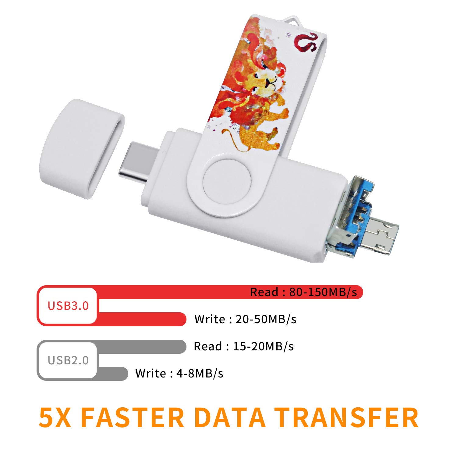 AVOMOCO AVOMOCO 3.1 256GB High Speed Photo Backup Stick for Android Phones and Tablets Compatible with Galaxy LG Google Pixel Huawei One Plus Moto - View 4 of 7