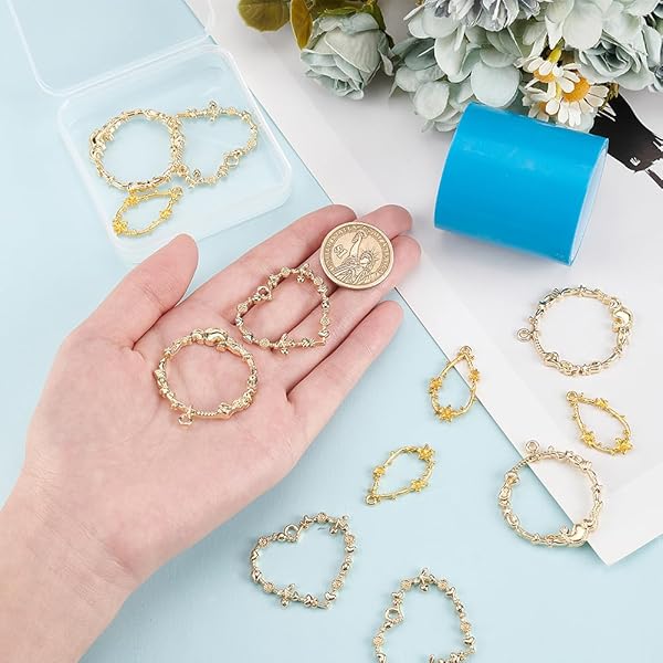 OLYCRAFT OLYCRAFT 12pcs Wreath Bezel Pendants & Seamless Tape for DIY Resin Jewelry Crafts - View 4 of 8