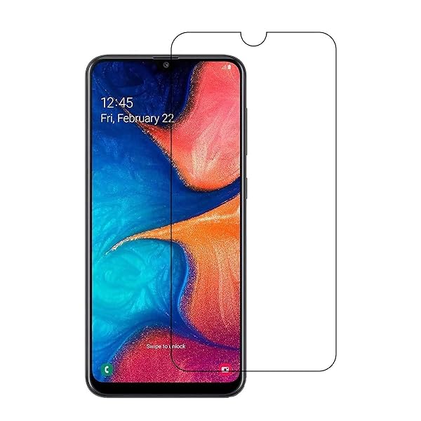 UPONEW Samsung Galaxy A20 Tempered Glass Screen Protectors 2 Pack Clear Flat Touch Screen Protector for SMA205U - View 7 of 8