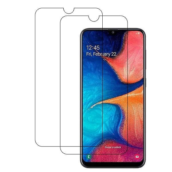 UPONEW Samsung Galaxy A20 Tempered Glass Screen Protectors 2 Pack Clear Flat Touch Screen Protector for SMA205U - View 8 of 8