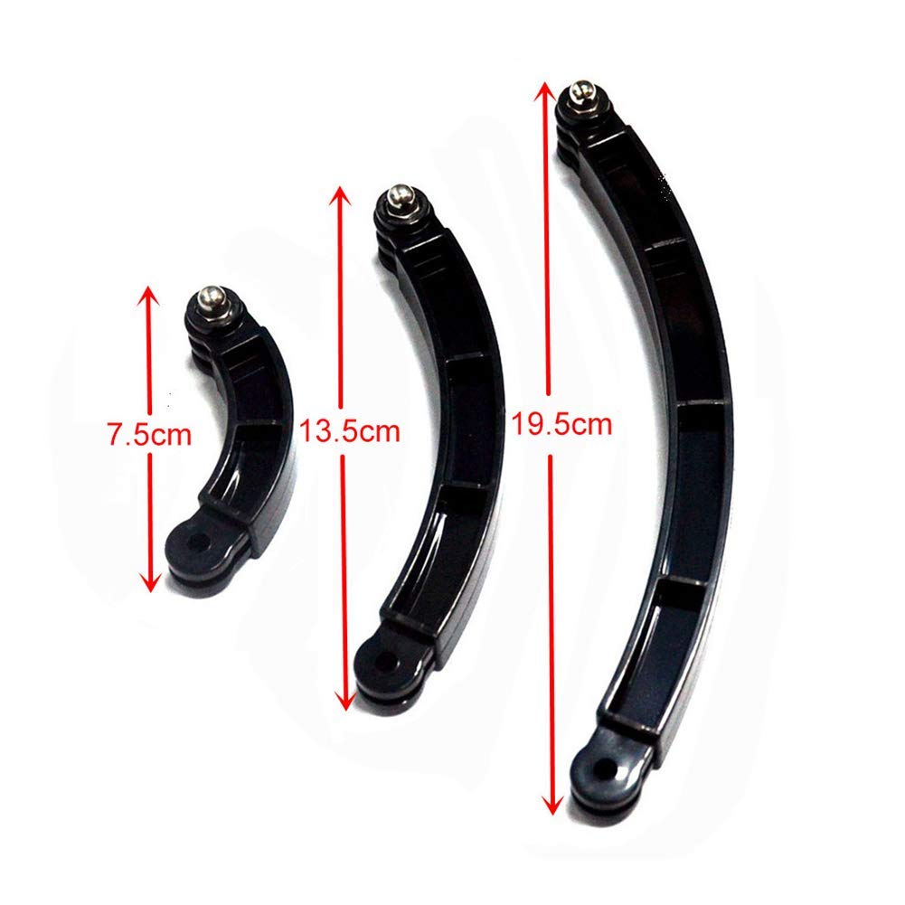 3 in 1 Adjustable Monopod Bracket with Thumb Screws for GoPro 11 10 9 8 7 6 5 and Session 5 4 Action Cameras Black - View 2 of 3