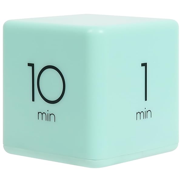 mooas Boost Productivity with Mooas Cube Timer: Versatile 1-10 Min Flip Timer for Kids, Kitchen, Study & Workouts
