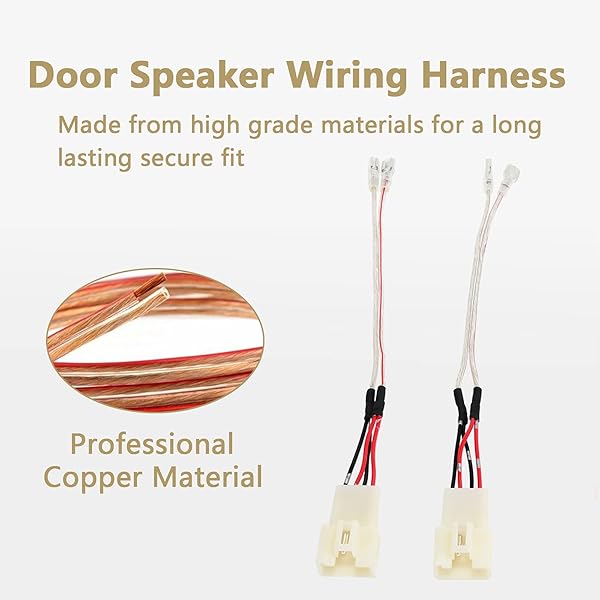 RED WOLF RED WOLF Car Dash Tweeter Speaker Wiring Harness for JBL Toyota Tundra Sequoia Sienna 2001-2019 2PCS - View 5 of 8