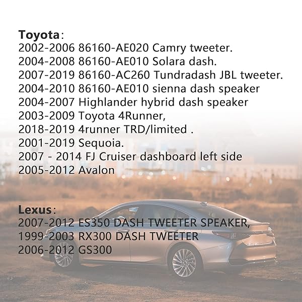 RED WOLF RED WOLF Car Dash Tweeter Speaker Wiring Harness for JBL Toyota Tundra Sequoia Sienna 2001-2019 2PCS - View 7 of 8