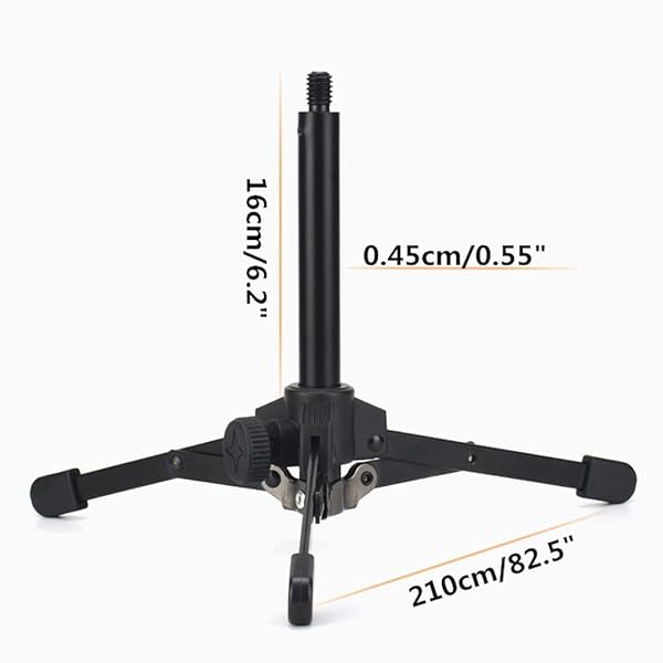 Vilihy Vilihy Foldable Tripod Desktop Microphone Stand Holder with Microphone and Phone Clips for Streaming and Recording - View 5 of 6