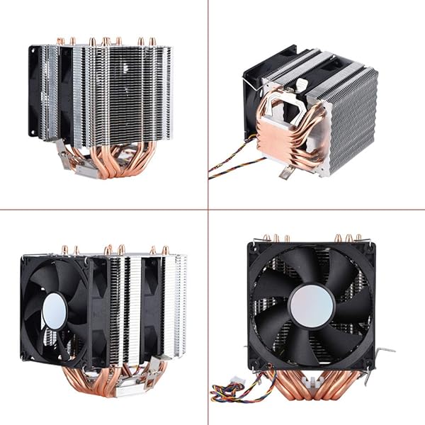 Zopsc Zopsc CPU Cooler with 6 Heatpipes for Efficient Cooling and Quiet Operation 800-2200 RPM - View 4 of 9