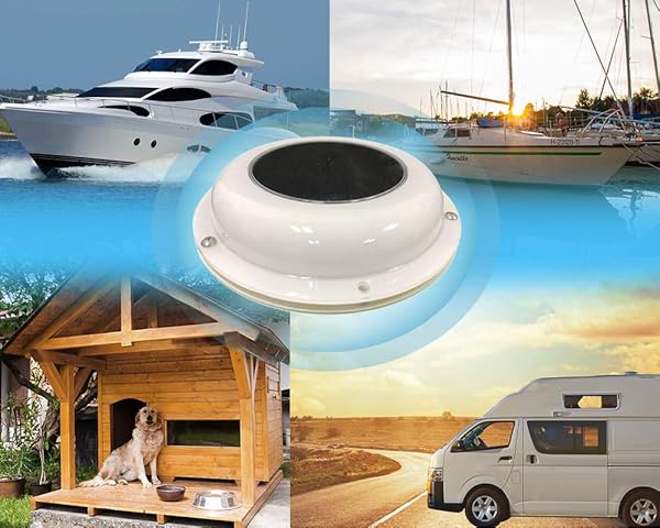SOLATEK SOLATEK Solar Ventilation Fan with Battery for Boat Yacht Camper Home White Efficient Cooling Solution - View 4 of 7