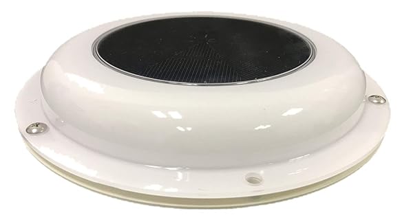 SOLATEK SOLATEK Solar Ventilation Fan with Battery for Boat Yacht Camper Home White Efficient Cooling Solution