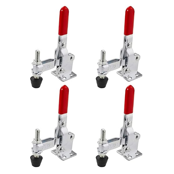 4 Pcs Heavy Duty Toggle Clamp Set - 200Lbs Capacity, Quick Release, Antislip Hand Tool 102B