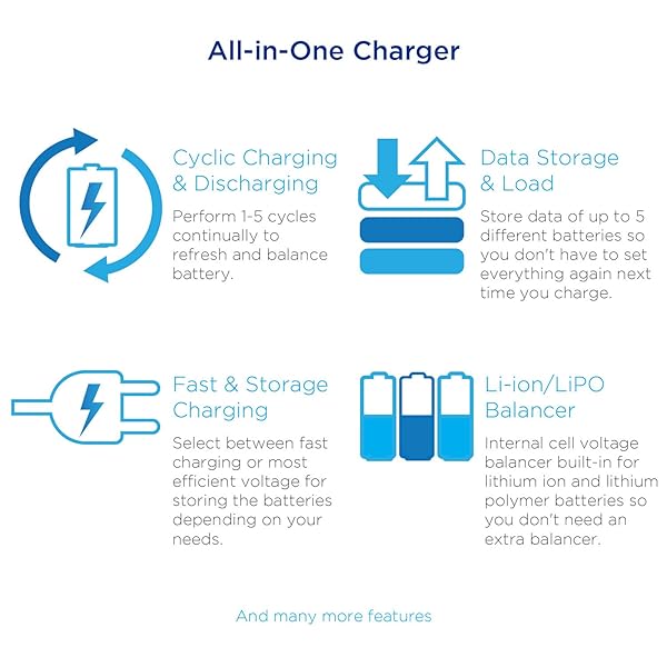 Tenergy Tenergy 1S-6S Digital Battery Pack Charger for LiFe LiPo NiCd NiMH with Tamiya JST EC3 HiTec Deans Connectors and Lipo Bag - View 5 of 7