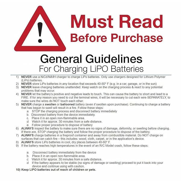 Tenergy Tenergy 1S-6S Digital Battery Pack Charger for LiFe LiPo NiCd NiMH with Tamiya JST EC3 HiTec Deans Connectors and Lipo Bag - View 7 of 7