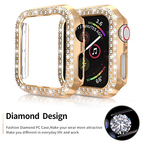RICHONE RICHONE 5Pack Apple Watch SE Series 6 5 4 Protector Case Bling Crystal Diamonds 44mm Cover Bumper Frame Accessories 5 Colors - View 5 of 11