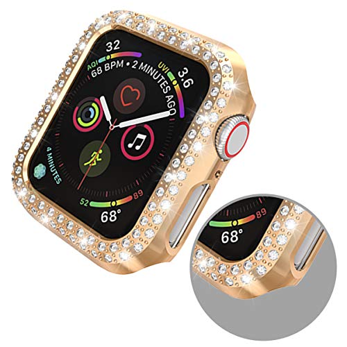 RICHONE RICHONE 5Pack Apple Watch SE Series 6 5 4 Protector Case Bling Crystal Diamonds 44mm Cover Bumper Frame Accessories 5 Colors - View 11 of 11