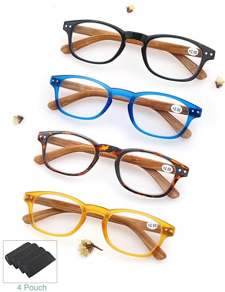 MODFANS MODFANS 1.25 Reading Glasses Fashionable Wood-Look Readers with Spring Hinges for Men and Women - View 2 of 7
