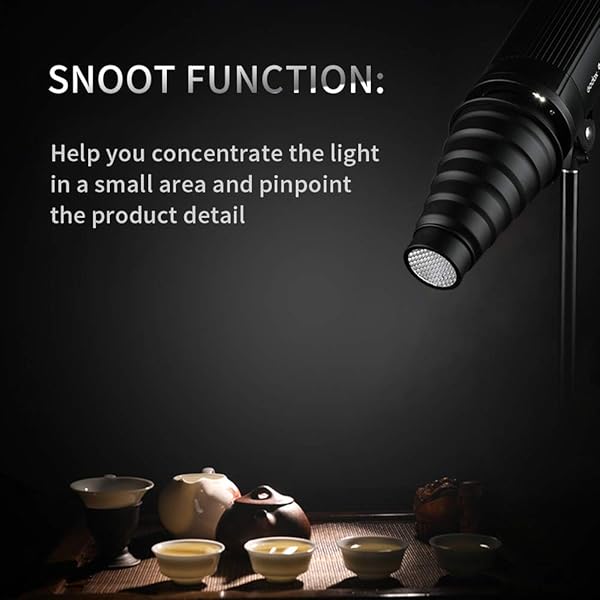 soonpho Transform Your Photography with Soonpho Aluminium Alloy Snoot Kit & Color Filters for Bowens Strobe Flash - View 5 of 8