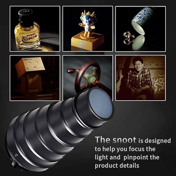 soonpho Transform Your Photography with Soonpho Aluminium Alloy Snoot Kit & Color Filters for Bowens Strobe Flash - View 6 of 8