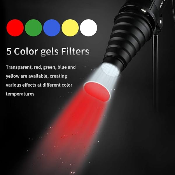 soonpho Transform Your Photography with Soonpho Aluminium Alloy Snoot Kit & Color Filters for Bowens Strobe Flash - View 7 of 8