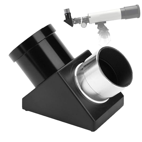 "1.25" 90 Degree Diagonal Adapter for Telescopes - Erecting Image Prism Optic Mirror Accessories"