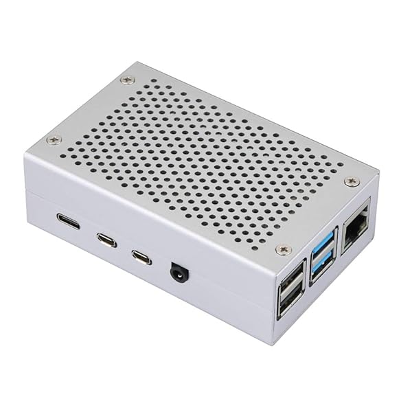 Unistorm Unistorm Raspberry Pi 4 Aluminium Case Silver Enclosure for Model B Fast Cooling and Durable Protection - View 4 of 7