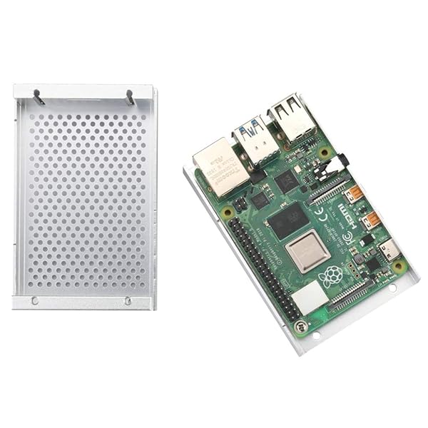 Unistorm Unistorm Raspberry Pi 4 Aluminium Case Silver Enclosure for Model B Fast Cooling and Durable Protection - View 7 of 7