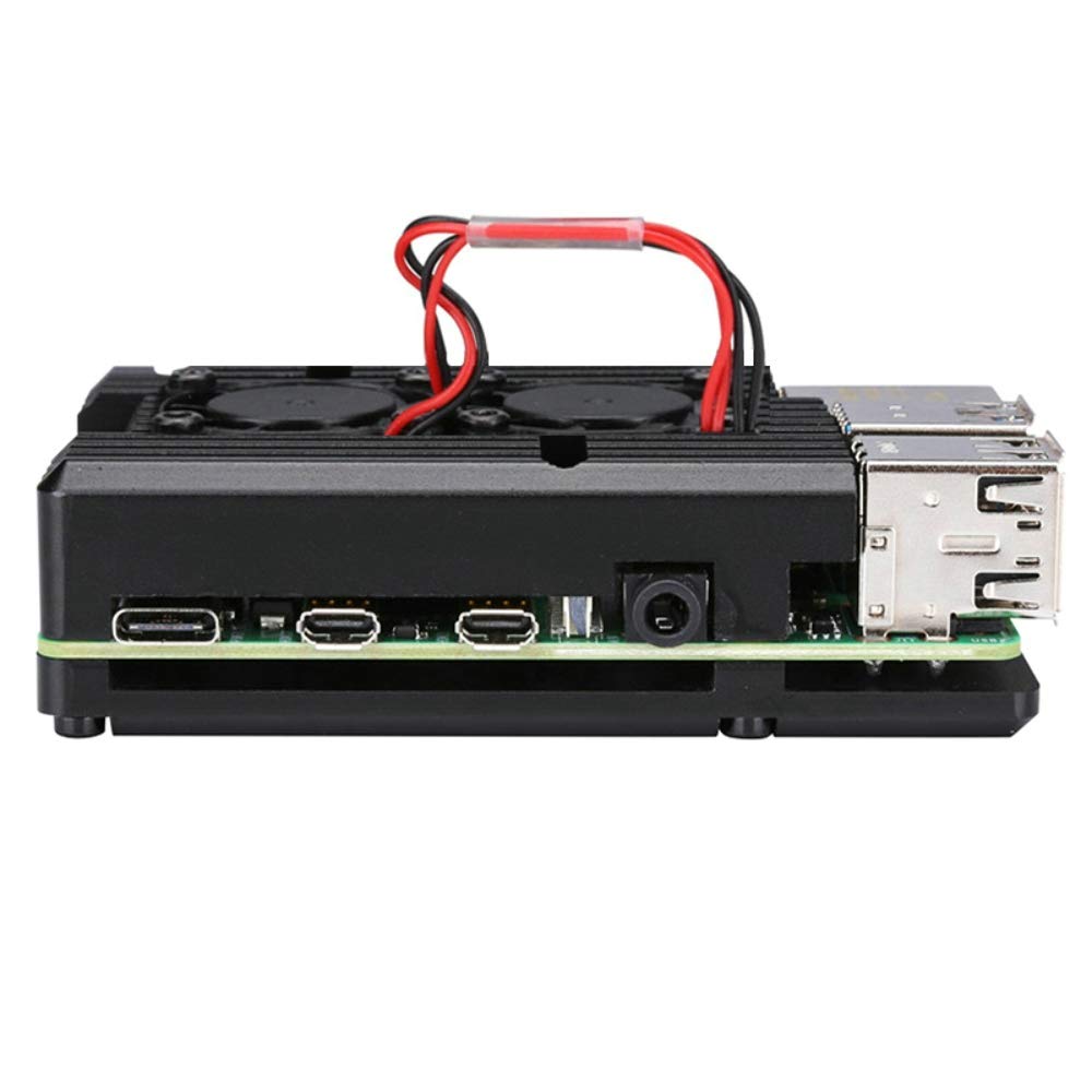 Unistorm Unistorm Raspberry Pi 4 Model B Aluminum Case with Dual Cooling Fan for Optimal Performance and Heat Management - View 3 of 5