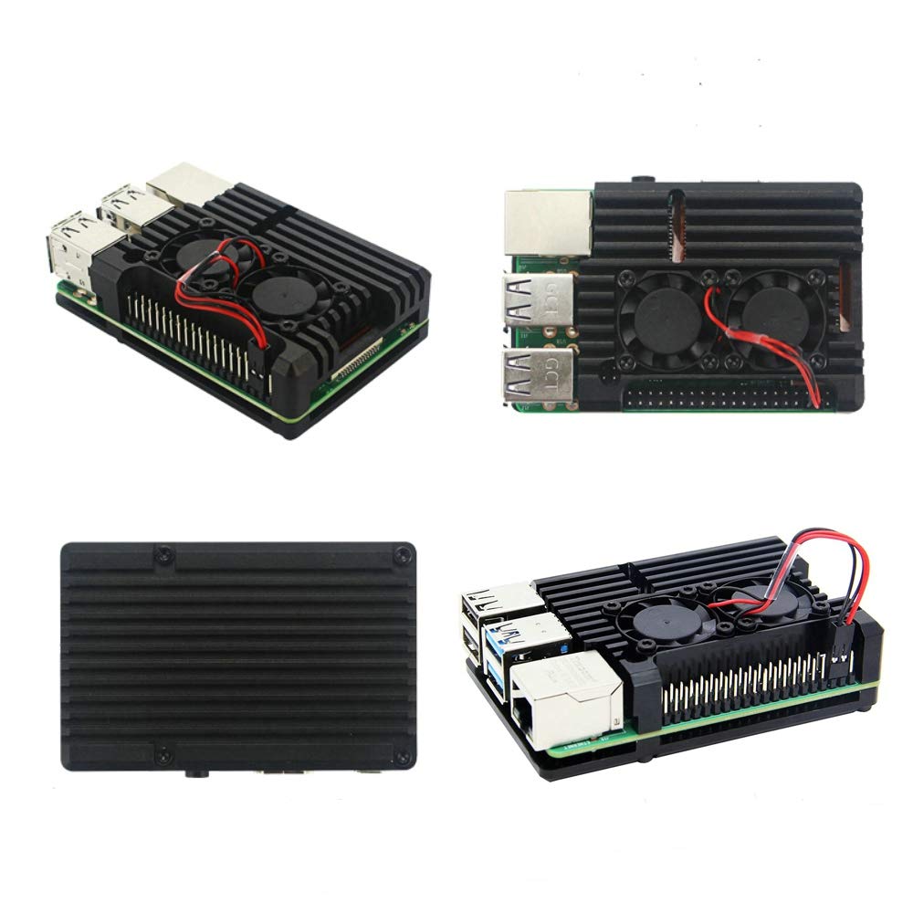 Unistorm Unistorm Raspberry Pi 4 Model B Aluminum Case with Dual Cooling Fan for Optimal Performance and Heat Management - View 5 of 5