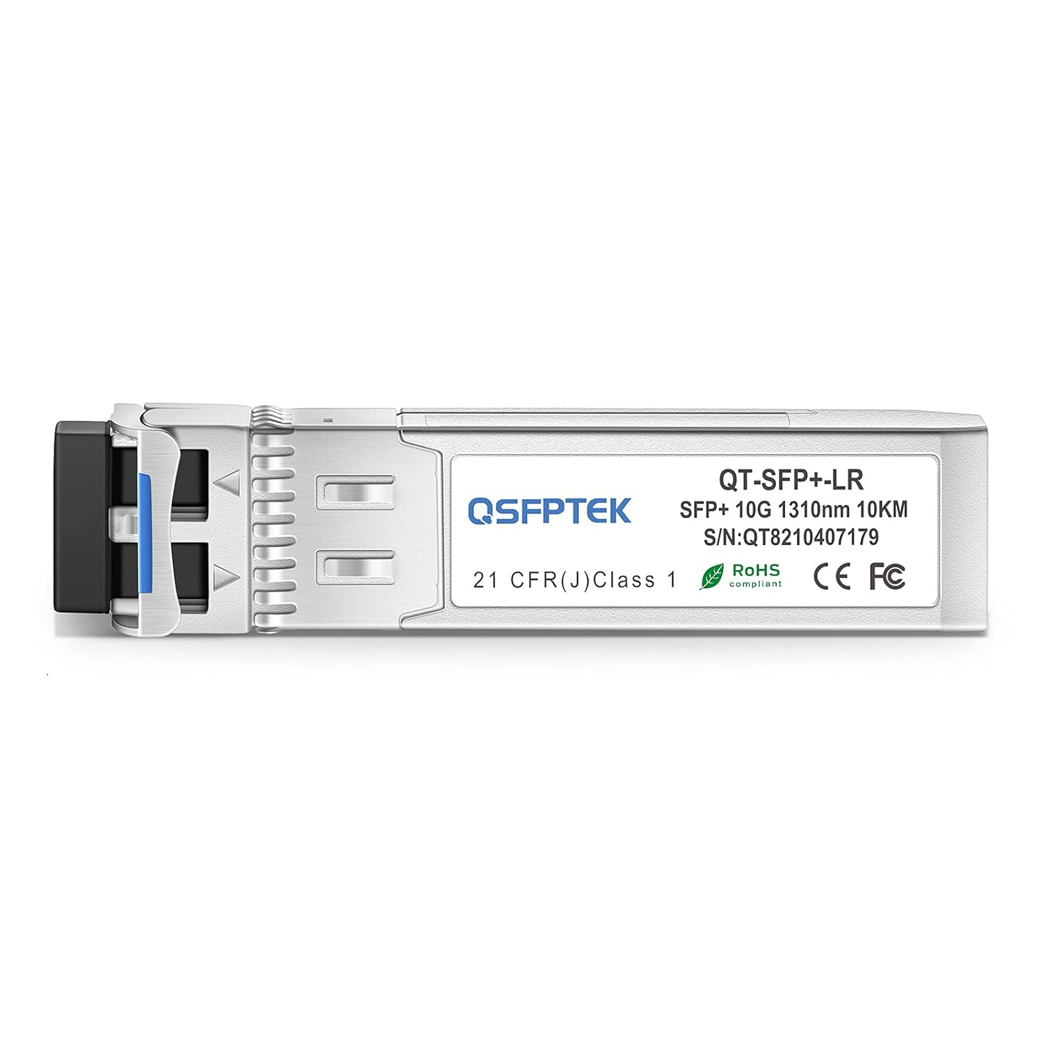 QSFPTEK 10GBASE-LR SFP Plus Transceiver 10Gb SFP Module Single Mode LC Optical Ethernet 10km DDM Compatible with Ubiquiti Mikrotik Netgear - View 2 of 9