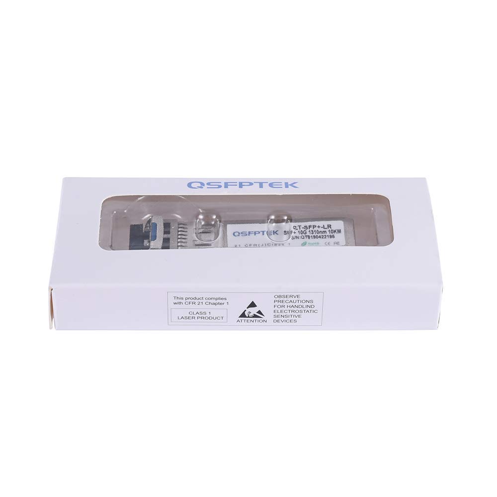 QSFPTEK 10GBASE-LR SFP Plus Transceiver 10Gb SFP Module Single Mode LC Optical Ethernet 10km DDM Compatible with Ubiquiti Mikrotik Netgear - View 7 of 9