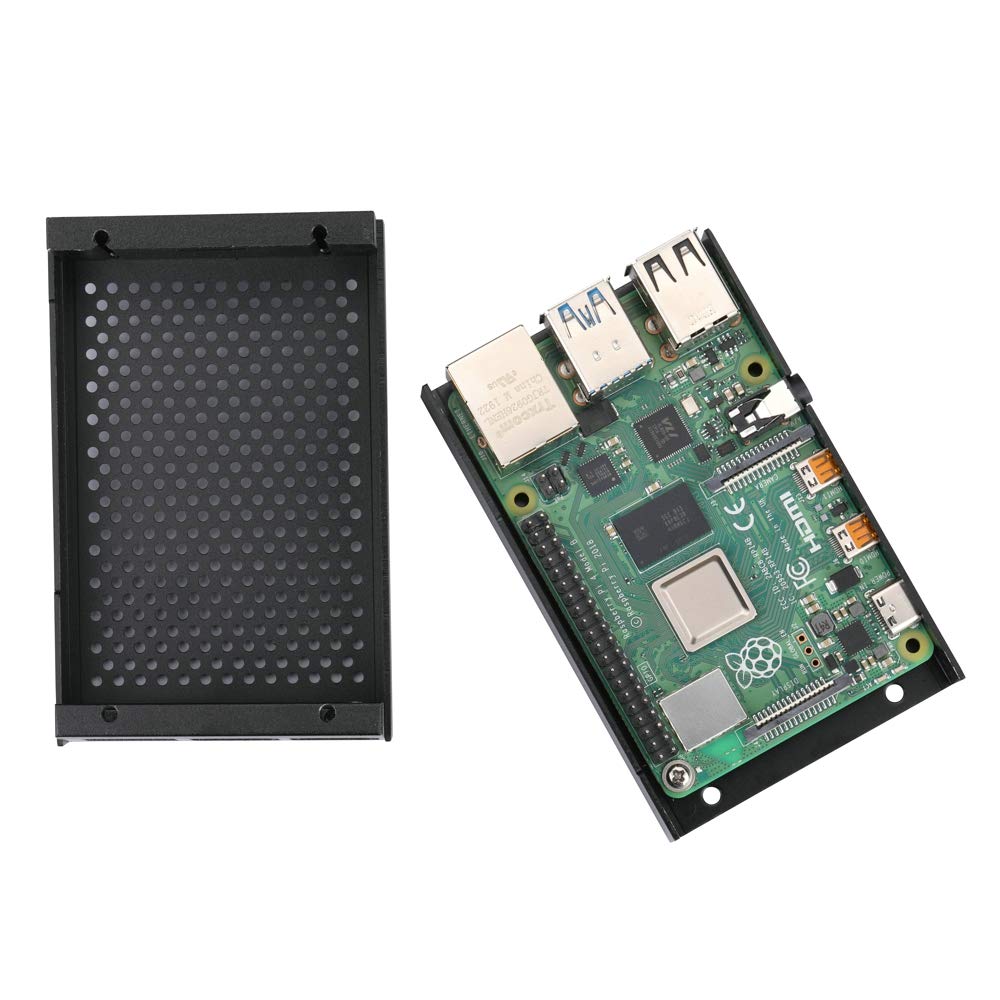 Raspberry Pi 4 Aluminum Case Black Enclosure for RPI 4 Model B Metal Shell Cooling Design - View 3 of 5