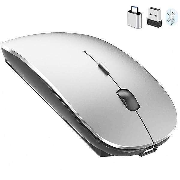 PEIBO PeiBO Bluetooth 5.2 Wireless Dual-Mode Mouse - 2022 Gray Black Model for Seamless Connectivity