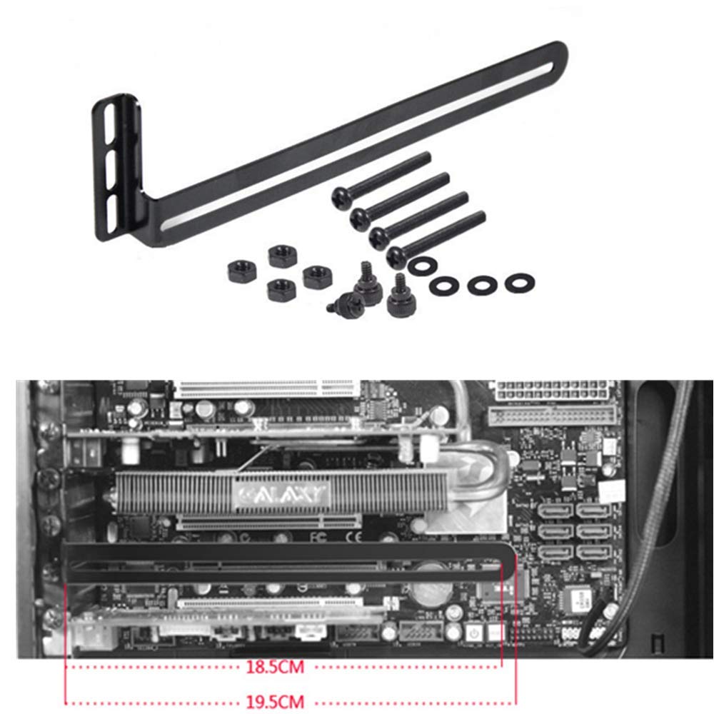 SiyuXinyi SiyuXinyi PCI Slot Fan Bracket Video Card Holder GPU VGA Bracket for Custom Desktop PC Gaming Compatible with RTX Vertical Cooling Rack
