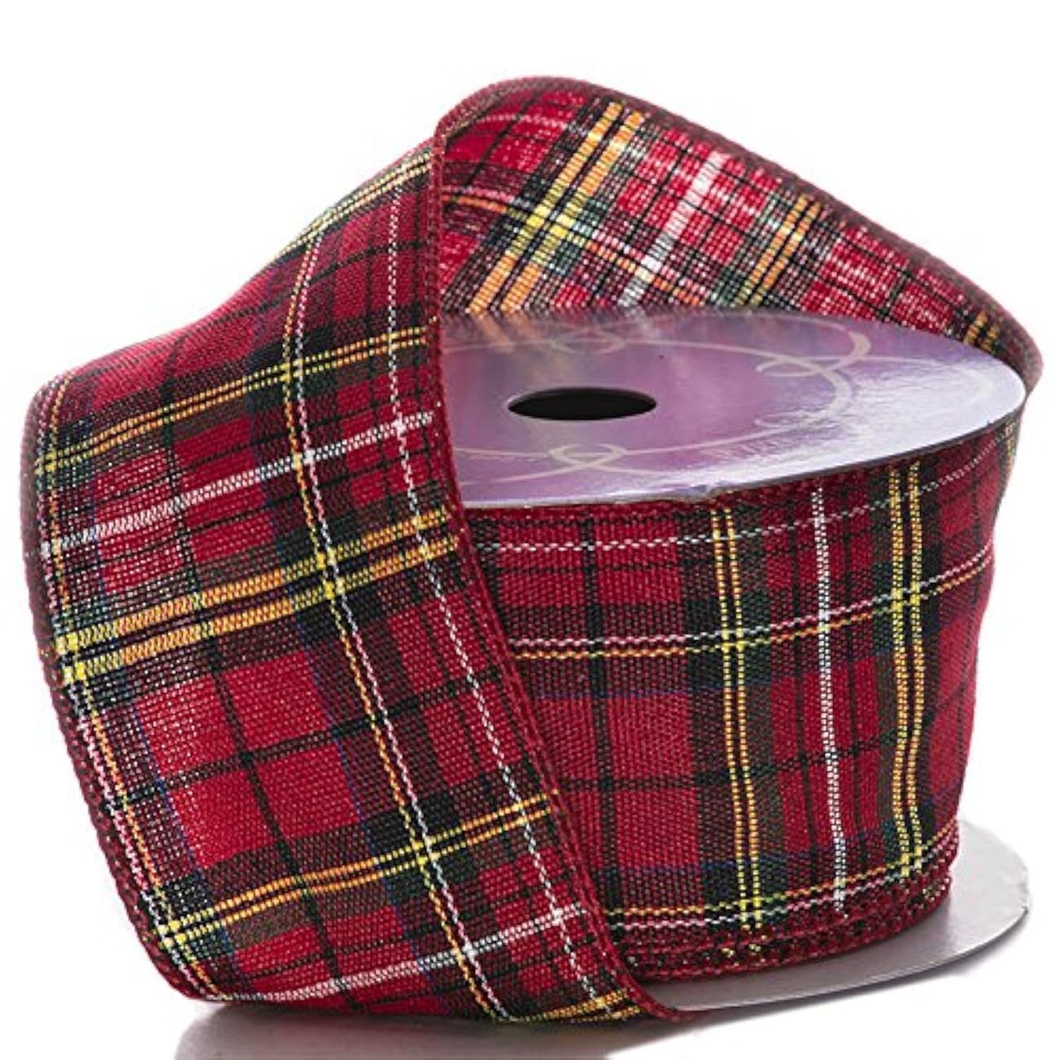 GiftWrap Etc. Colorful Spring Plaid Wired Ribbon 2 1/2 x 10 Yards Green Pink Yellow Blue Checks for Summer Birthday Fundraiser Wreath Gift Bows - View 8 of 9