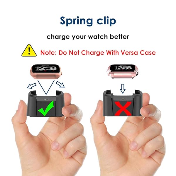 Simpeak Simpeak Soft Screen Protector Bumper Case for Fitbit Versa Smartwatch Pack of 5 Full Protection in Rose Pink Clear Silver Black Rose Gold - View 3 of 7