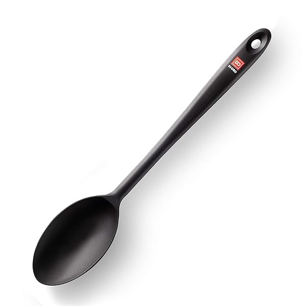 di Oro Living DI ORO Solid Silicone Cooking Spoon - High Heat Nonstick Utensil for Mixing & Stirring - Dishwasher Safe Kitchen Tool