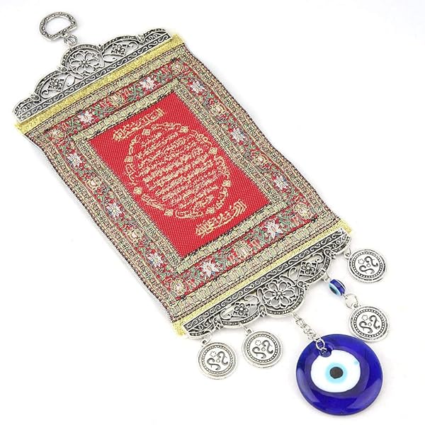 Hztyyier Turkish Blue Evil Eye Beads Ornament Amulet Rug Delicate Blue Glass Pendant Home Lucky Wall Hanging Decor - View 5 of 7