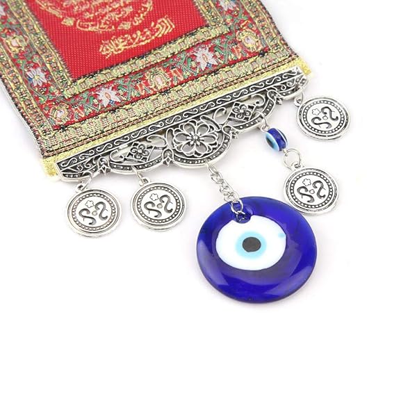 Hztyyier Turkish Blue Evil Eye Beads Ornament Amulet Rug Delicate Blue Glass Pendant Home Lucky Wall Hanging Decor - View 7 of 7