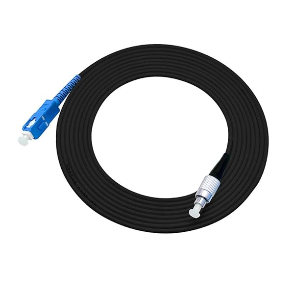 Jeirdus Jeirdus 15M SC to FC Outdoor Armored Simplex 9/125 SM Fiber Optic Cable Jumper - High-Quality 49ft Optical Patch Cord - View 3 of 5