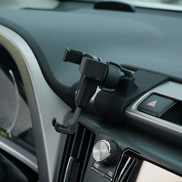BEERTE Beerte Phone Holder for Toyota RAV4 2017 2018 Adjustable Air Vent Car Dashboard Mount Carbon Fiber Pattern for iPhone Samsung Smartphones - View 2 of 6