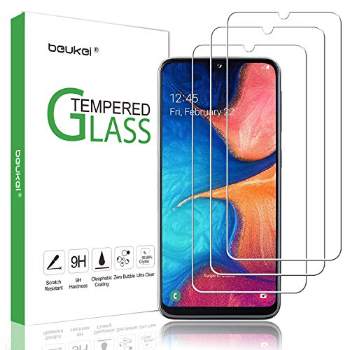 beukei Beukei 3 Pack Tempered Glass Screen Protector for Samsung Galaxy A20E A10E 9H Hardness Anti Scratch Bubble Free 5.8 Inches