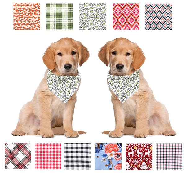 Aring pet ARING PET Cotton Dog and Cat Bandanas Triangle Bibs Scarf for Small to Large Pets - View 7 of 7