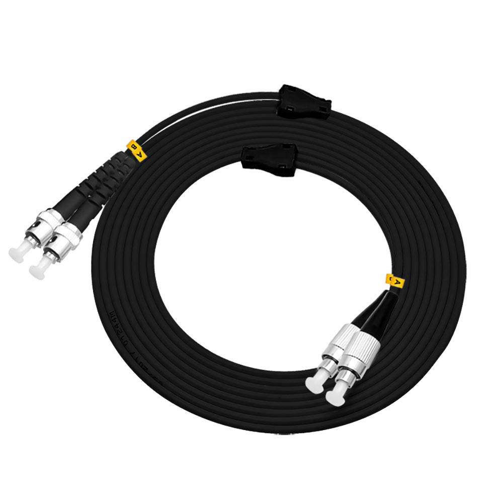 Jeirdus Jeirdus 20M FC to ST Outdoor Armored Duplex Fiber Optic Cable Jumper - 9/125 SM, 65ft Optical Patch Cord
