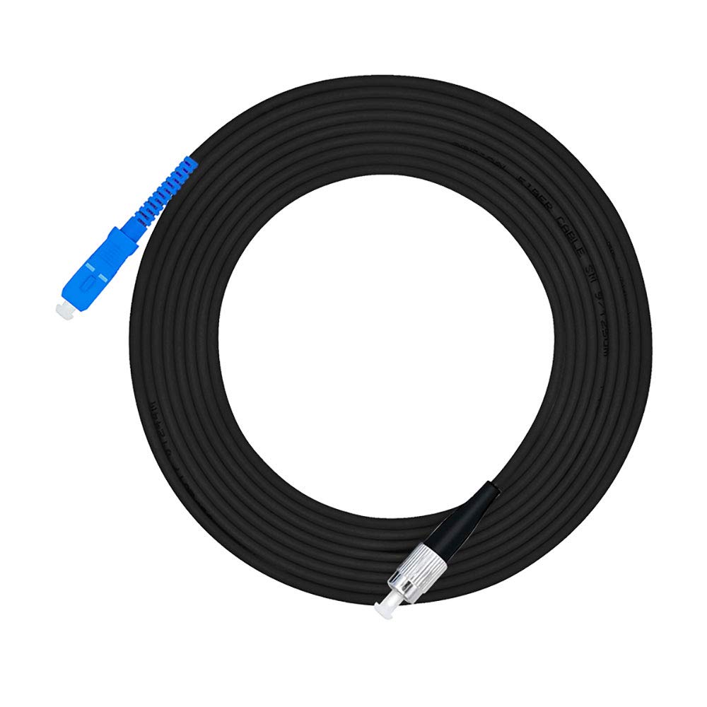 Jeirdus Jeirdus 20M FC to ST Outdoor Fiber Optic Cable Jumper - Simplex 9/125 SM Patch Cord, 65ft Singlemode - View 8 of 9