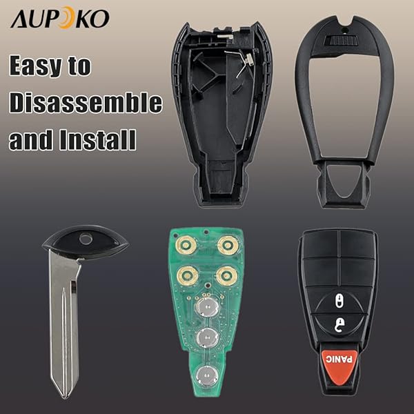 Aupoko Aupoko GQ4-53T Keyless Entry Remote Key Fob for Dodge Ram 1500 2500 3500 with 3 Buttons Smart Key Compatibility - View 7 of 8