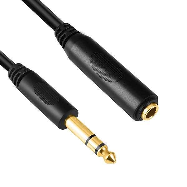 Devinal Devinal 1/4 Extension Cord - 15ft Gold Plated Male to Female Audio Cable for Superior Stereo Sound