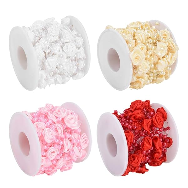 Hztyyier 10m Rose Pearl String Beads for Wedding & Party Decor | DIY Crafts & Clothing Accessories - View 6 of 7