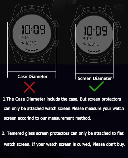 Youniker Youniker 3 Pack Universal Round Watch Screen Protector 30MM Tempered Glass Anti-Scratch Anti-Fingerprint Bubble Free 9H Hardness - View 4 of 8