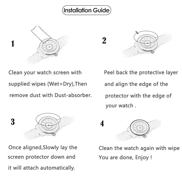 Youniker Youniker 3 Pack Universal Round Watch Screen Protector 30MM Tempered Glass Anti-Scratch Anti-Fingerprint Bubble Free 9H Hardness - View 8 of 8