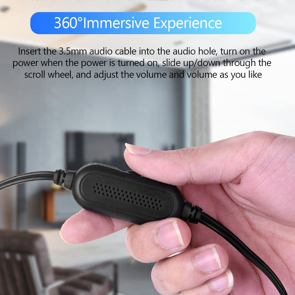 Wendry Wendry Computer Speakers: USB Portable Soundbar with 3D Stereo, Bass Surround & LED Light - View 4 of 8