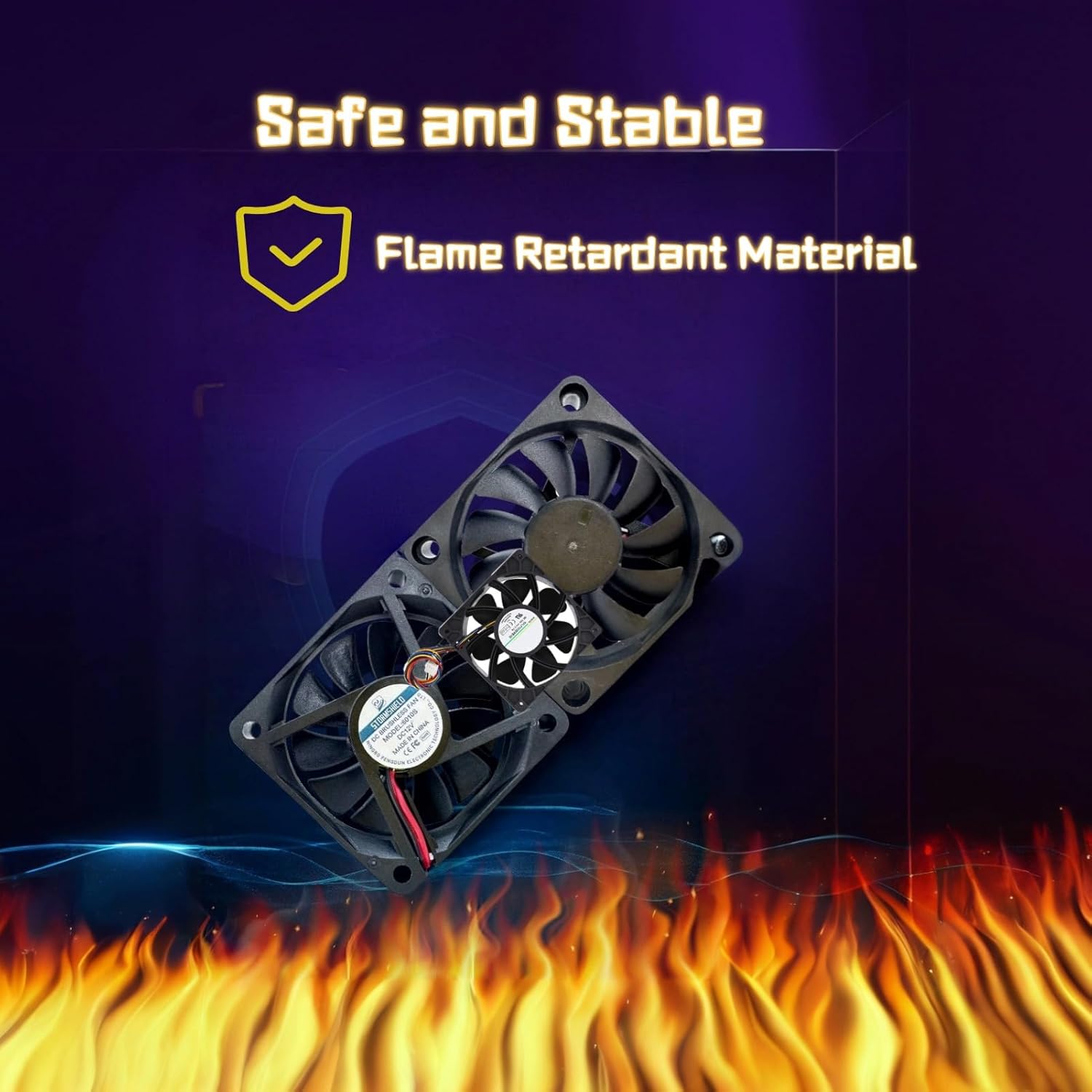 Yoidesu Yoidesu 120mm 12V 2.7A Ball Bearing Cooling Fan 4-Pin Quiet High Speed 6000RPM 210.38CFM Performance Cooler - View 5 of 9