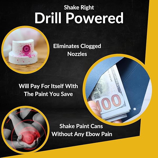 ShootingTargets7 Electric Paint Shaker Mixer for Spray Cans Drill Powered Miniature Paint Shaker Rattle Can Shaker Efficient Paint Mixing Tool - View 3 of 6